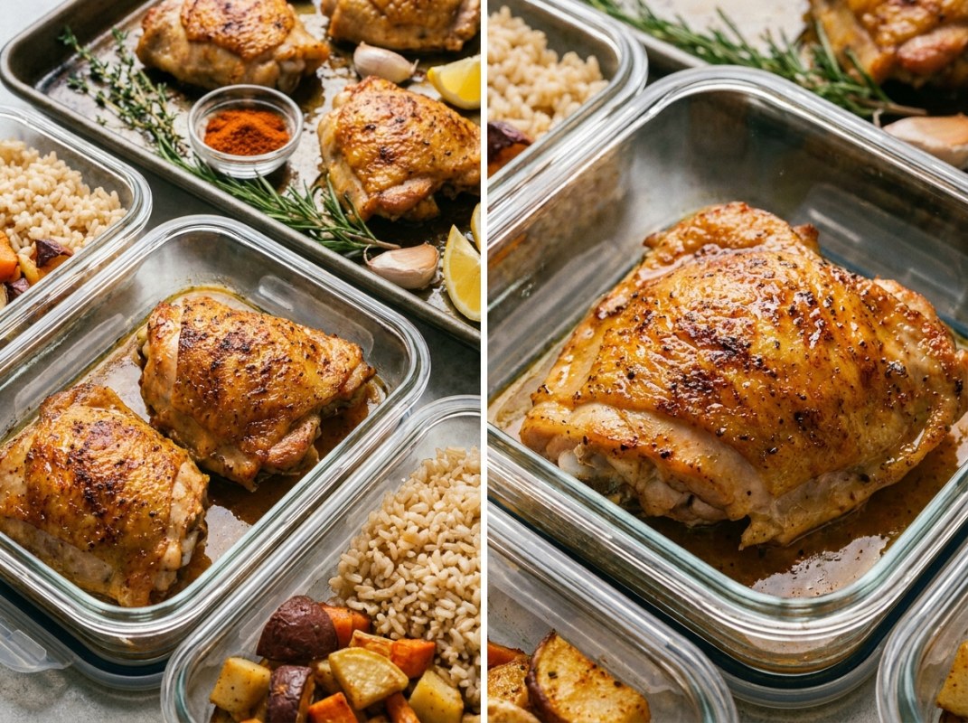 Basic Baked Chicken Thighs for Meal Prep