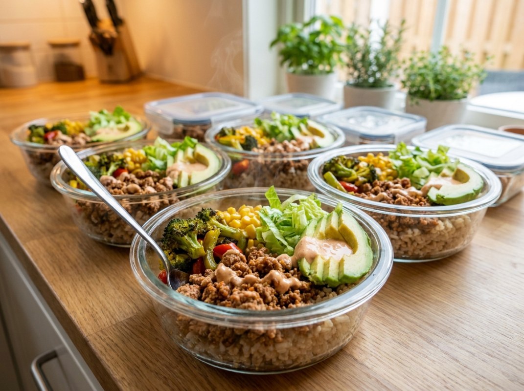 Meal Prep Ground Turkey Bowls — 5 Lunches in 30 Minutes