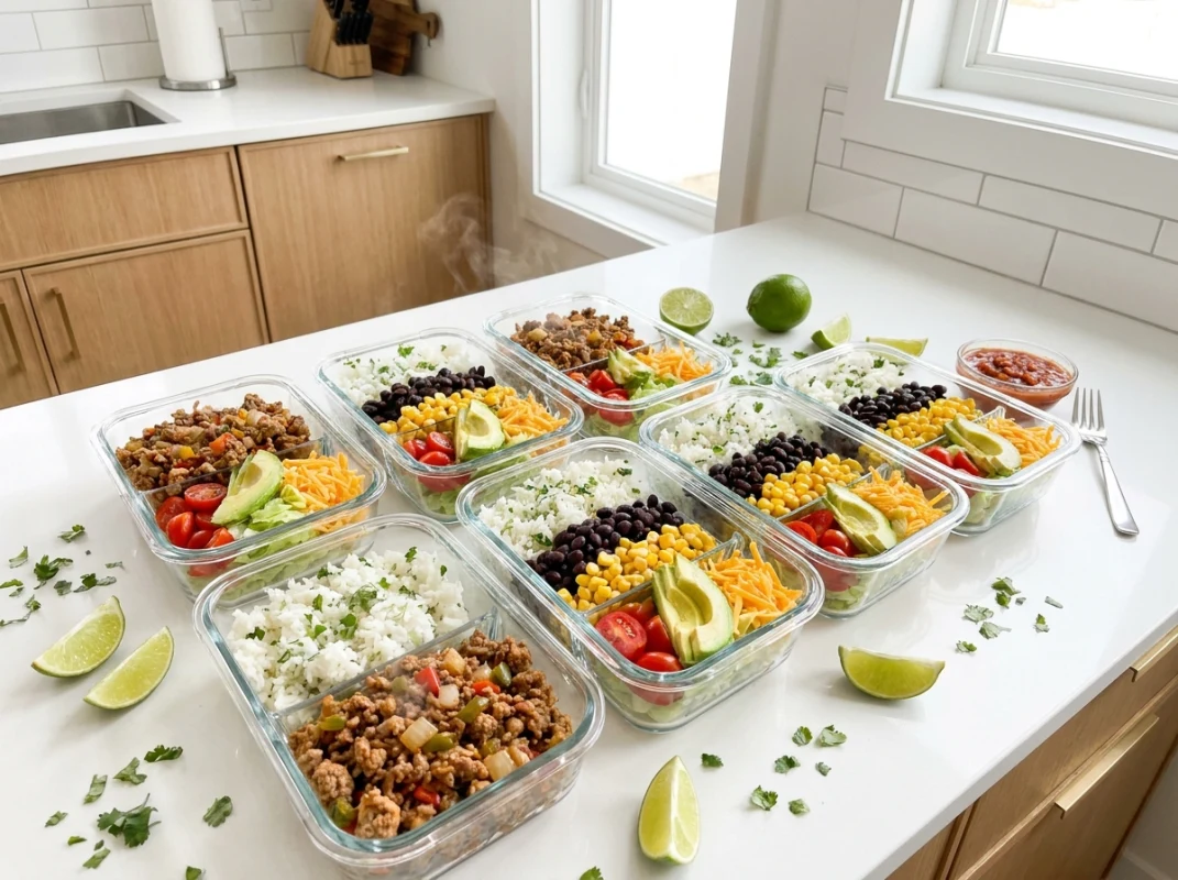 Ground Turkey Taco Bowl Meal Prep