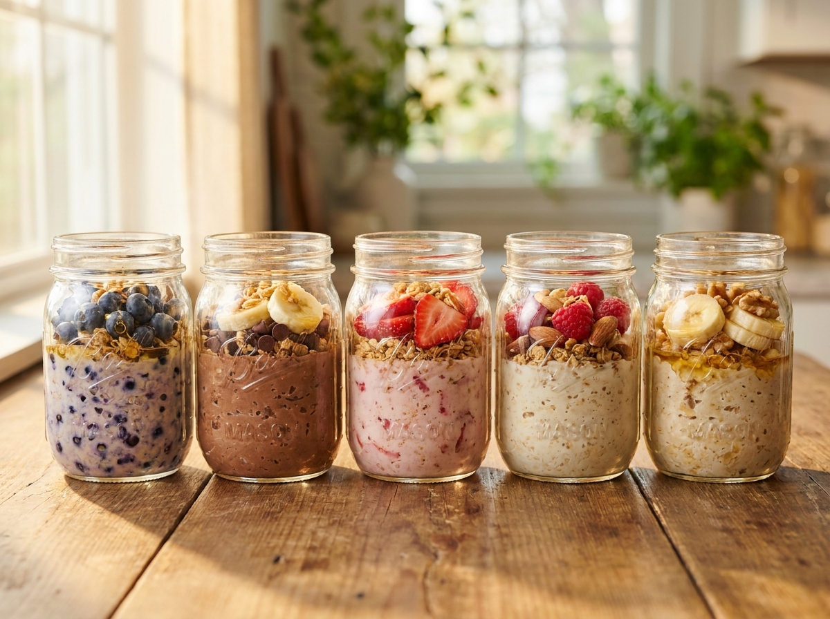 Greek Yogurt Overnight Oats High-Protein Meal Prep