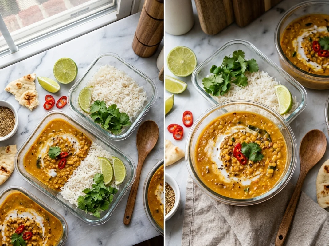 Red Lentil Coconut Dahl Meal Prep