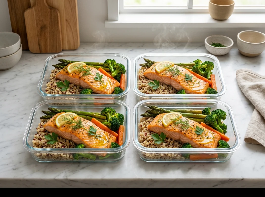 Lemon Herb Baked Salmon Meal Prep